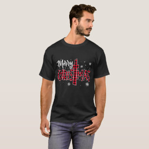 Festive Merry Christmas Text Art Design T-Shirt