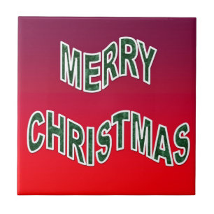 Festive Merry Christmas Tile