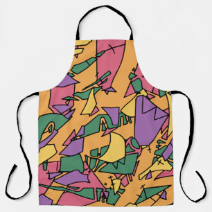 Festive messy doodle apron