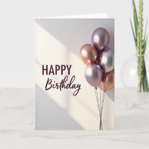 Festive Metallic Balloon Card