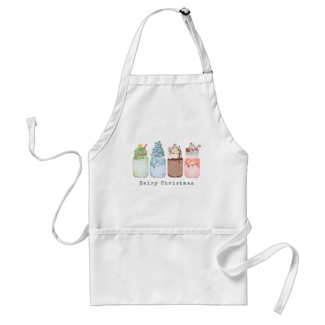Festive Milkshakes Dairy Christmas Standard Apron (Front)