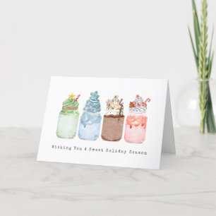 Festive Milkshakes Sweet Holiday Christmas Card