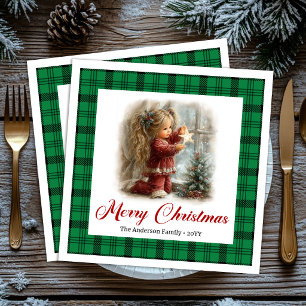 Festive Minimal Style Cosy Winter Scene Napkins