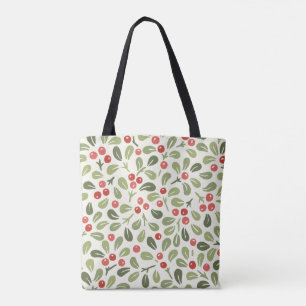 Festive Mistletoe Berry Tote Bag