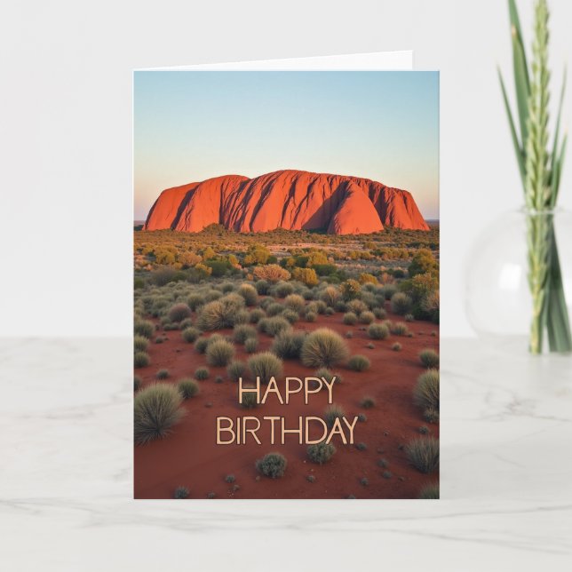 Festive Monolith Birthday Card (Front)