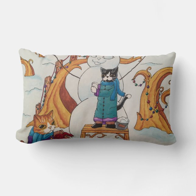 Festive Morning Lumbar Cushion (Front)