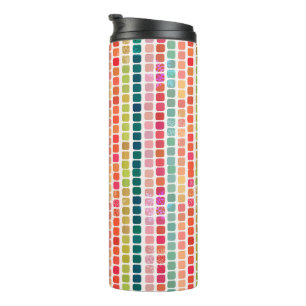 Festive mosaic thermal tumbler