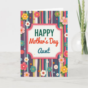 Festive Mothers Day Aunt Card