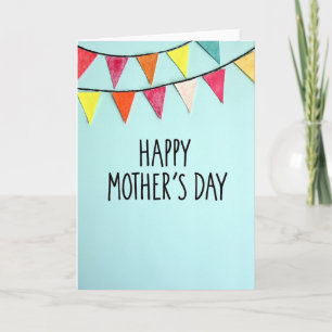 Festive Mothers Day Pennants Card