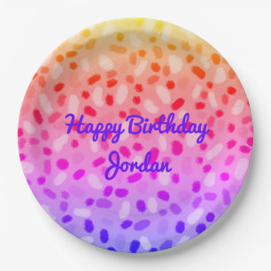 Festive Multicolor Custom Party Plates