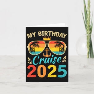 Festive My Birthday Cruise Ship Party 2025 Card