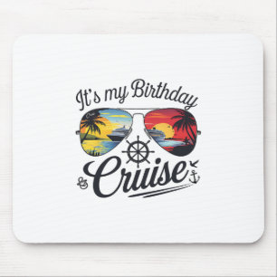 Festive My Birthday Cruise Ship Party 2025 Men  Mouse Pad
