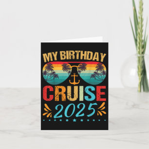 Festive My Birthday Cruise Ship Party 2025 Men, Wo Card