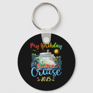 Festive My Birthday Cruise Ship Party 2025 Men, Wo Key Ring