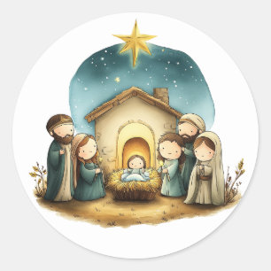 Festive Nativity Stickers