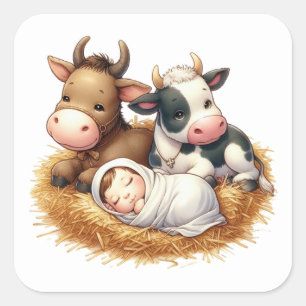 Festive Nativity Stickers