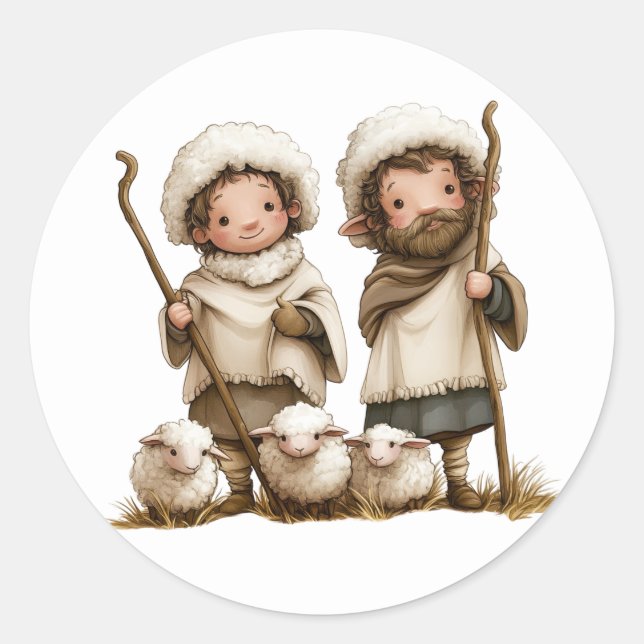 Festive Nativity Stickers (Front)