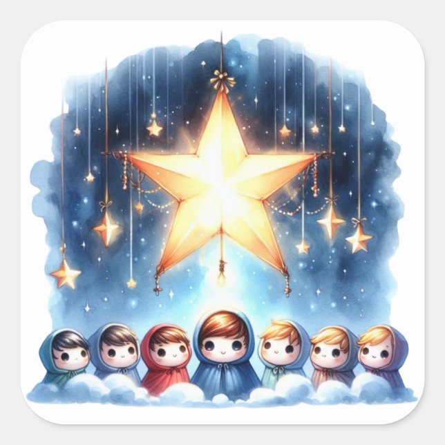 Festive Nativity Stickers (Front)