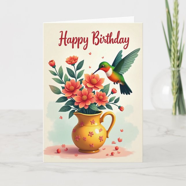 Festive Nature Birthday Card (Front)