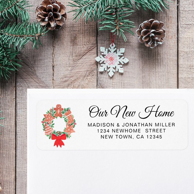 Festive New Home Return Address  Label (Creator Uploaded)