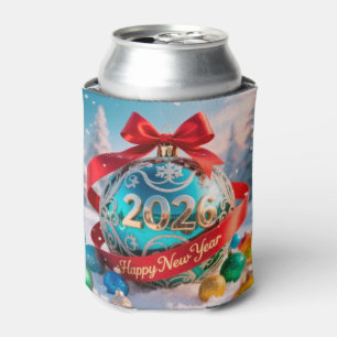 Festive New Year 2026 holiday Can Cooler