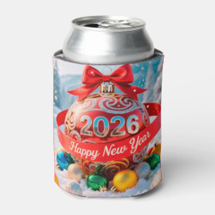 Festive New Year 2026 holiday Can Cooler