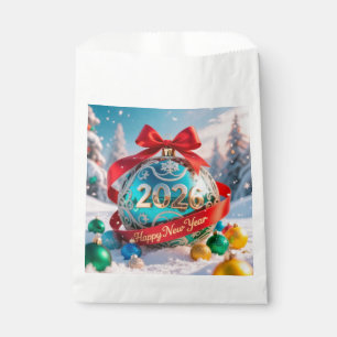 Festive New Year 2026 holiday Favour Bag