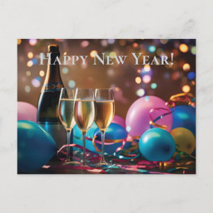 Festive New Year Celebration - customisable text Postcard