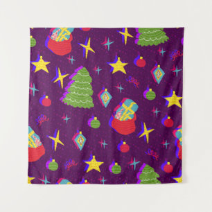 Festive New Year Christmas Pattern Tapestry