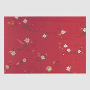 Festive New Year Emperor Red Cherry Blossom  Tissue Paper