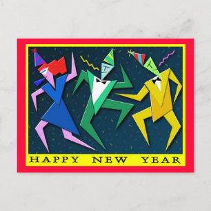 Festive New Year postcard