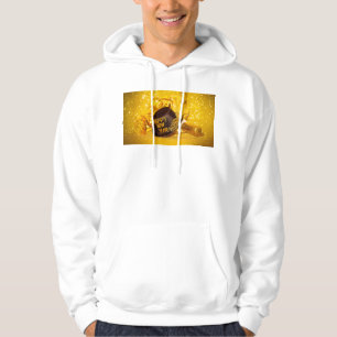 festive New Year's celebration SlipperyJoe's black Hoodie