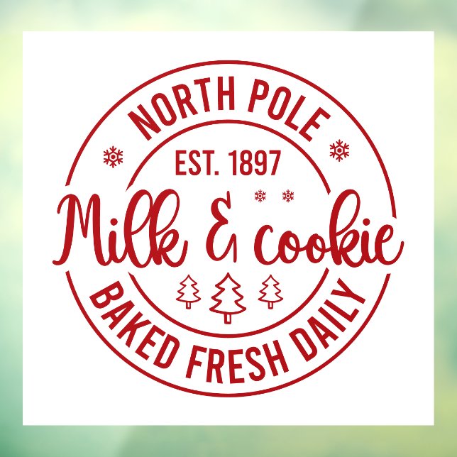 Festive North Pole Milk Cookie  (Sheet 3)