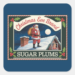 Festive North Pole sugar plums Square Sticker