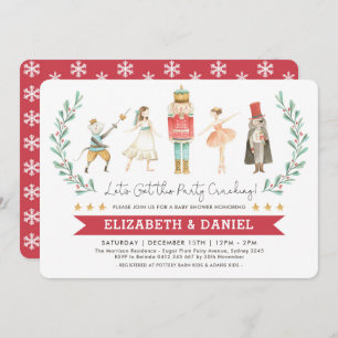Festive Nutcracker Baby Shower Christmas Holiday Invitation