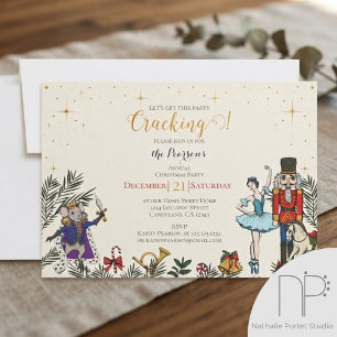 Festive Nutcracker Ballet Christmas Party Invitation