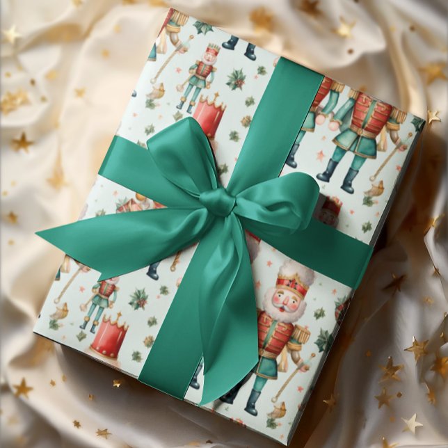 Festive Nutcracker & Christmas Greenery Wrapping Paper (Creator Uploaded)