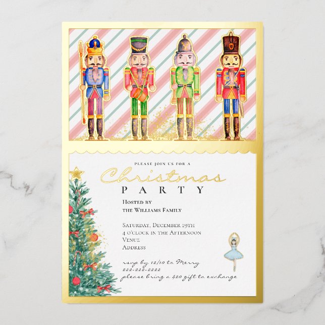 Festive Nutcracker Christmas Holiday Party (Front)
