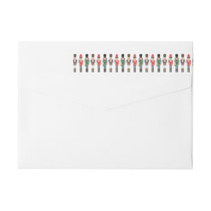 Festive Nutcracker Holiday Cards Return Address Wrap Around Label