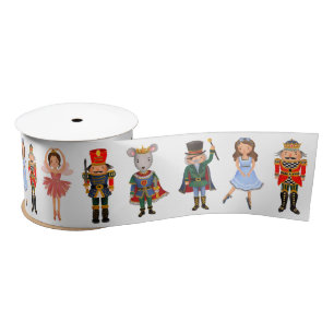 Festive Nutcracker Plum Fairy Mouse King Holiday Satin Ribbon