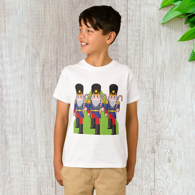 Festive Nutcracker Soldiers with Candy Canes  T-Shirt (Creator Uploaded)