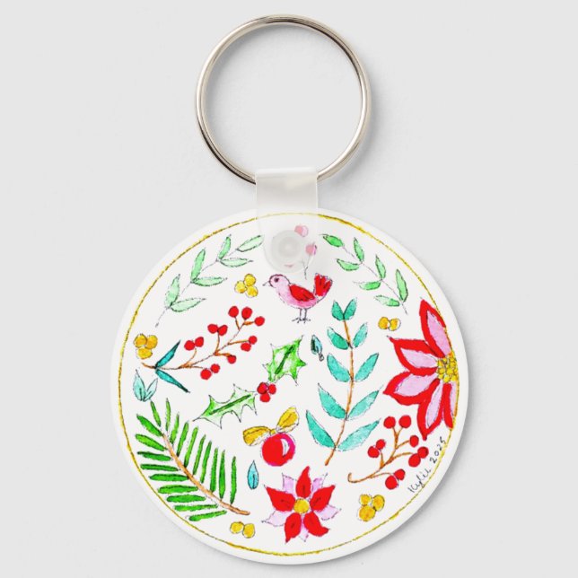 Festive Ornament Key Ring (Front)
