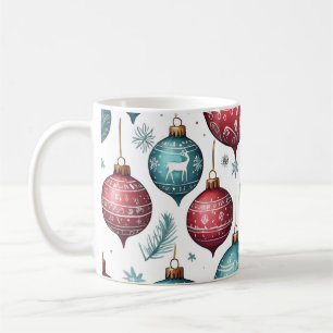 Festive ornament pattern coffee mug