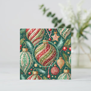 Festive Ornaments Photo Holiday Card