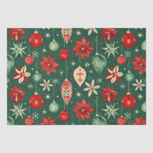Festive Ornaments Seamless Pattern Tissue Paper