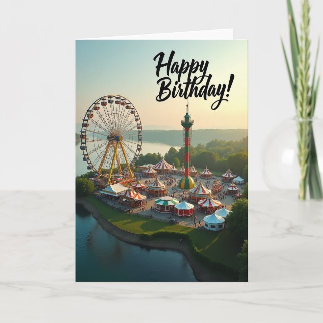 Festive Park Birthday Card (Front)