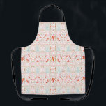 Festive Pastel Merry Christmas Holiday Apron<br><div class="desc">Festive Merry Christmas Holiday Custom Throw Pillow
*Part of a collection

Festive Christmas Pretty Birdie Holiday sticker. Red,  white,  Mint pink and pastel colours,  bright and happy. christmas trees birds,  hearts,  berries,  stars.</div>