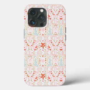 Festive Pastel Merry Christmas Holiday iPhone 13 Pro Case