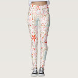 Festive Pastel Merry Christmas Holiday Leggings<br><div class="desc">Festive Merry Christmas Holiday Custom Leggings
*Part of a collection

Festive Christmas Pretty Birdie Holiday sticker. Red,  white,  Mint pink and pastel colours,  bright and happy. christmas trees birds,  hearts,  berries,  stars.</div>