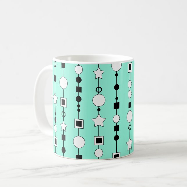 Festive pattern with string beads and jewellery st coffee mug (Front Left)